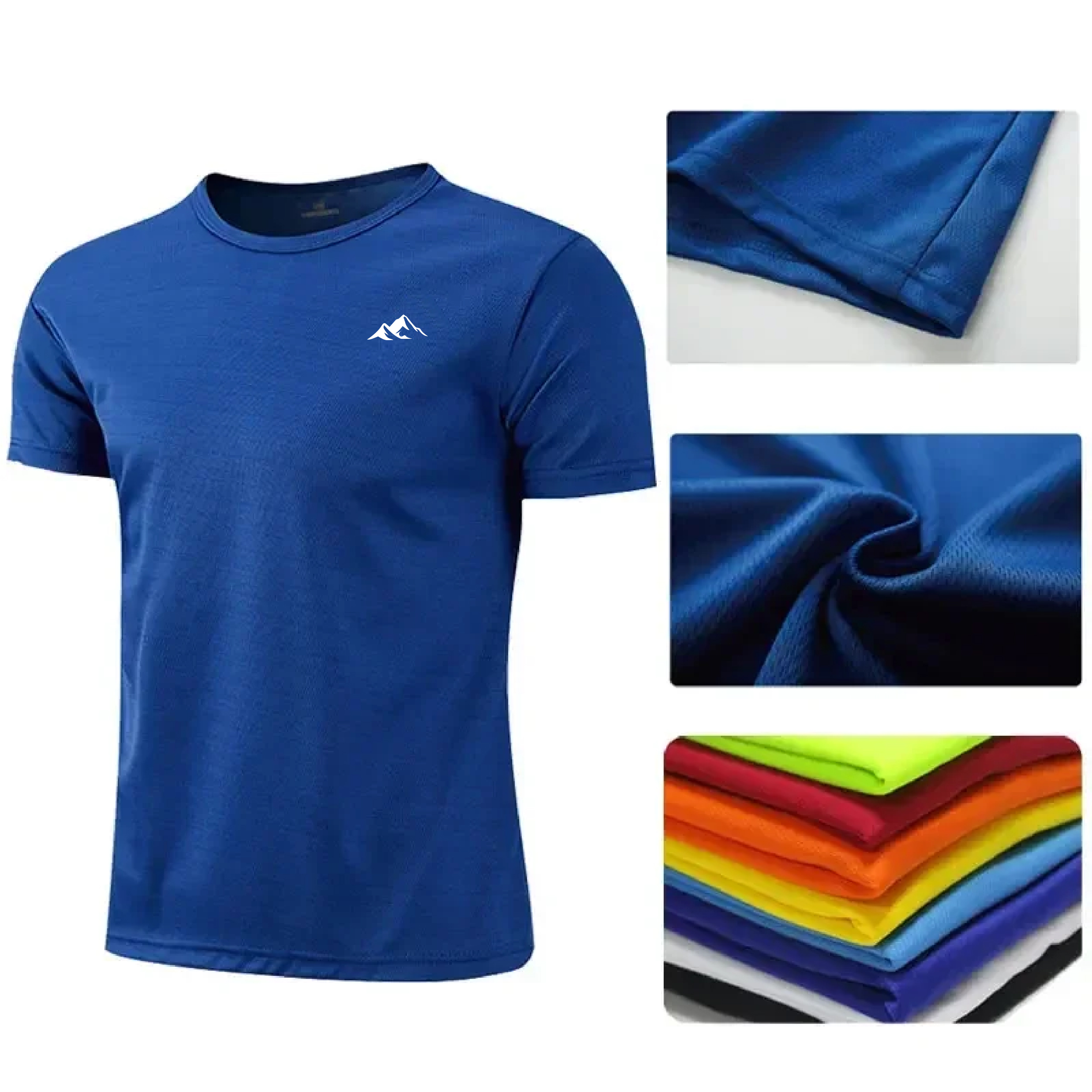 T Shirt Dry Fit - Summer Mens Quick Dry Running Bodybuilding