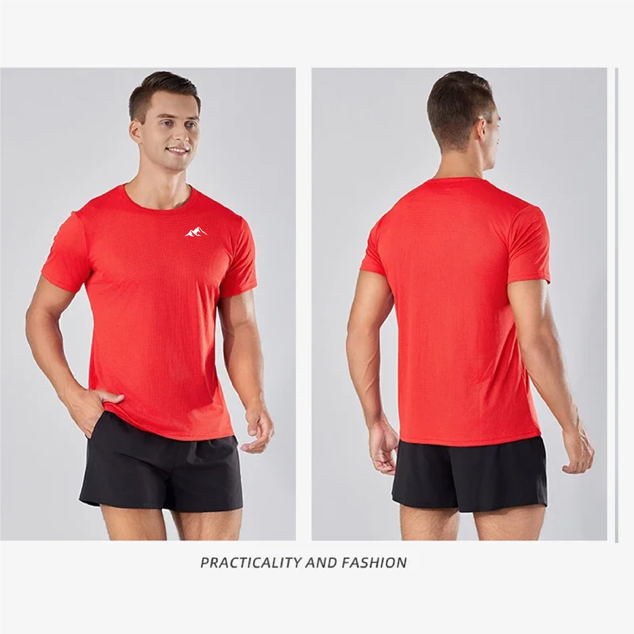Summer Mens Quick Dry Running  - T Shirt Dry Fit บทวิจารณ์และราคา
