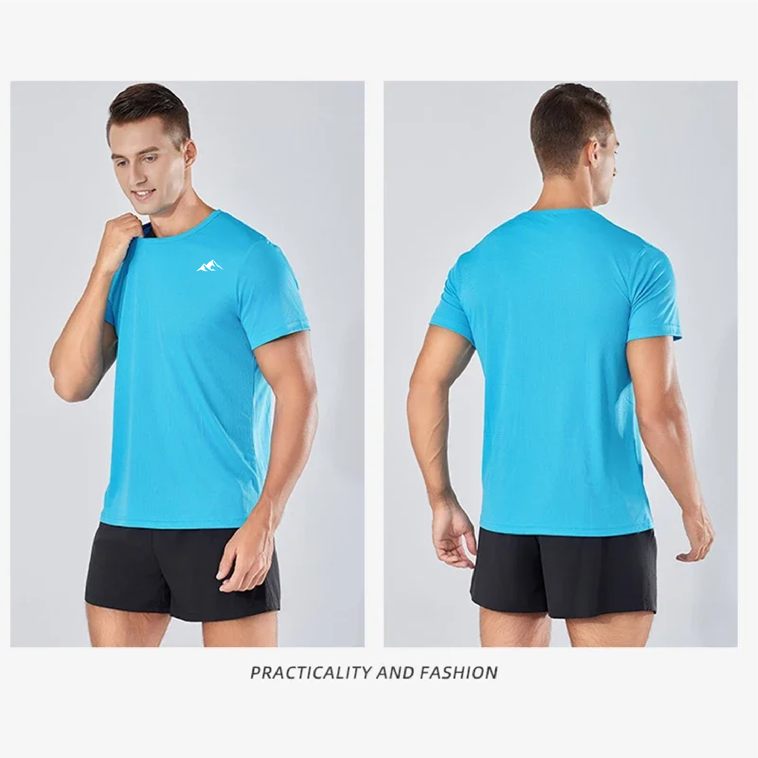 Summer Mens Quick Dry Running  - T Shirt Dry Fit บทวิจารณ์และราคา