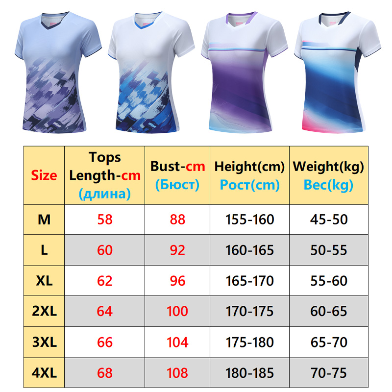 Badminton Shirts Women 3D Prin - Badminton Jersey บทวิจารณ์และราคา