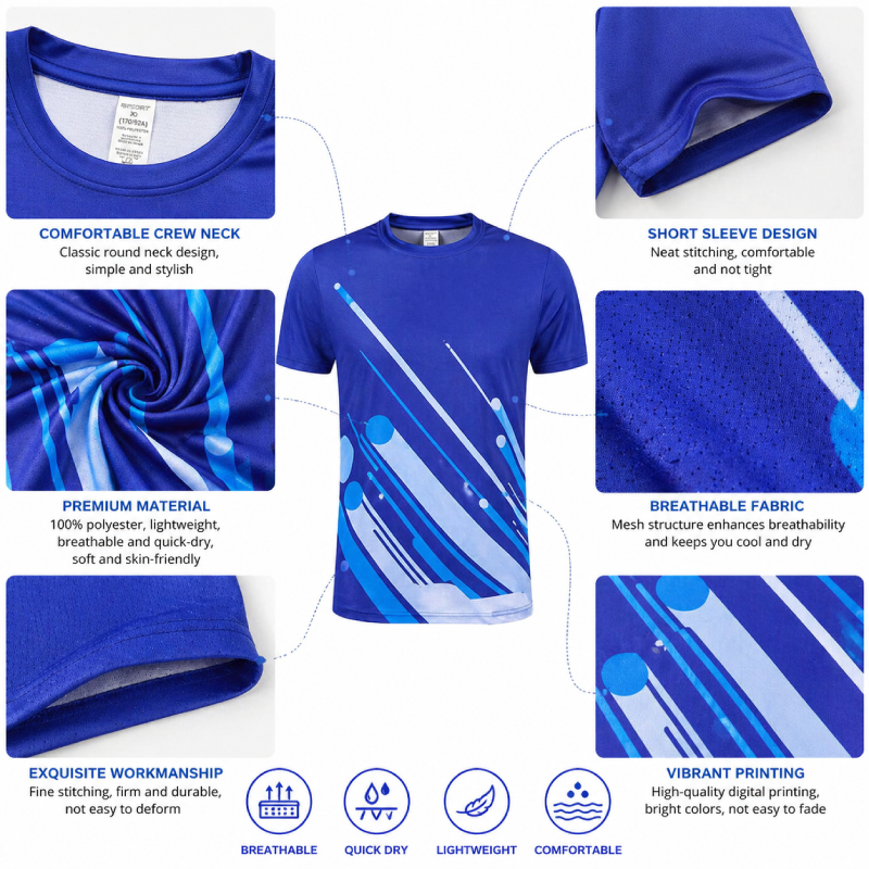 Men Badminton Shirt Quick Dry  - Badminton Jersey บทวิจารณ์และราคา