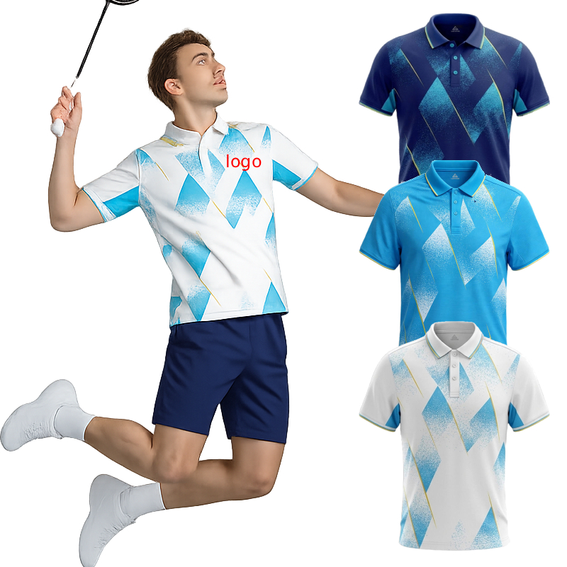 Men's Badminton Polo Shirt Cus - Badminton Jersey บทวิจารณ์และราคา
