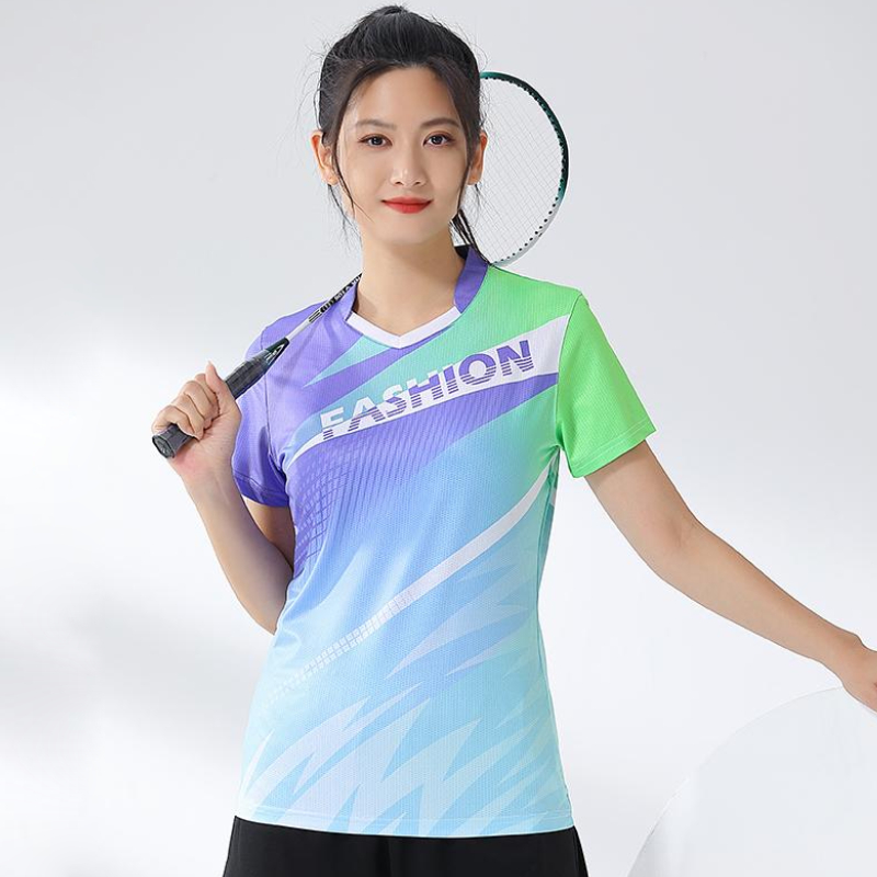 Women Badminton Shirt Print Go - Badminton Jersey บทวิจารณ์และราคา