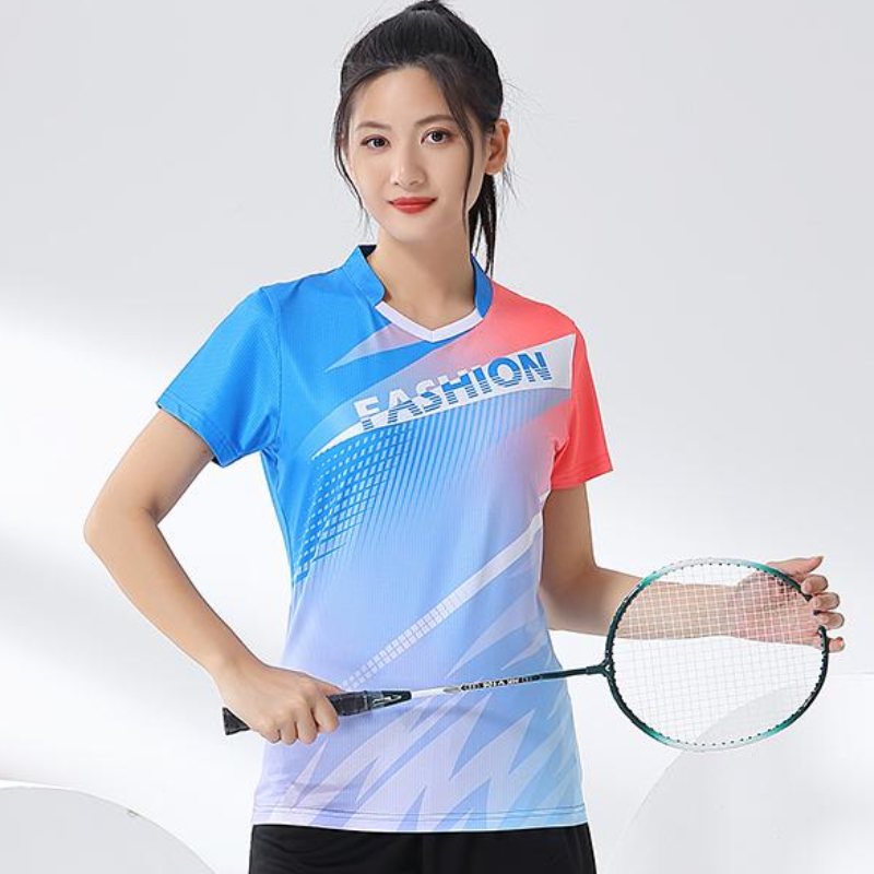 Women Badminton Shirt Print Go - Badminton Jersey บทวิจารณ์และราคา