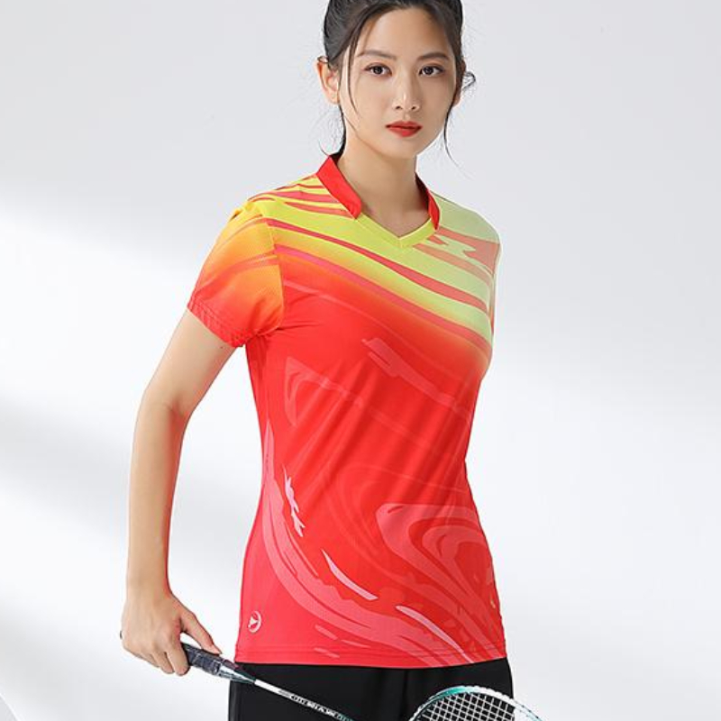 Women Badminton Shirt Print Go - Badminton Jersey บทวิจารณ์และราคา