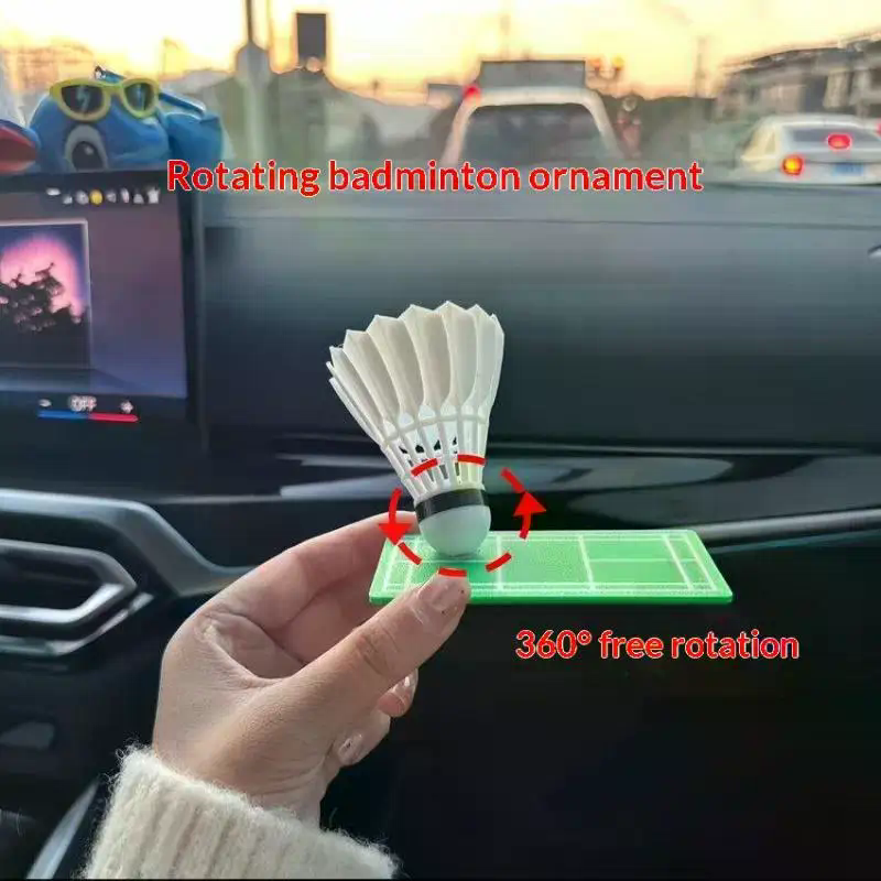 Rotating Badminton Car Ornamen - Badminton Shuttlecock บทวิจารณ์และราคา